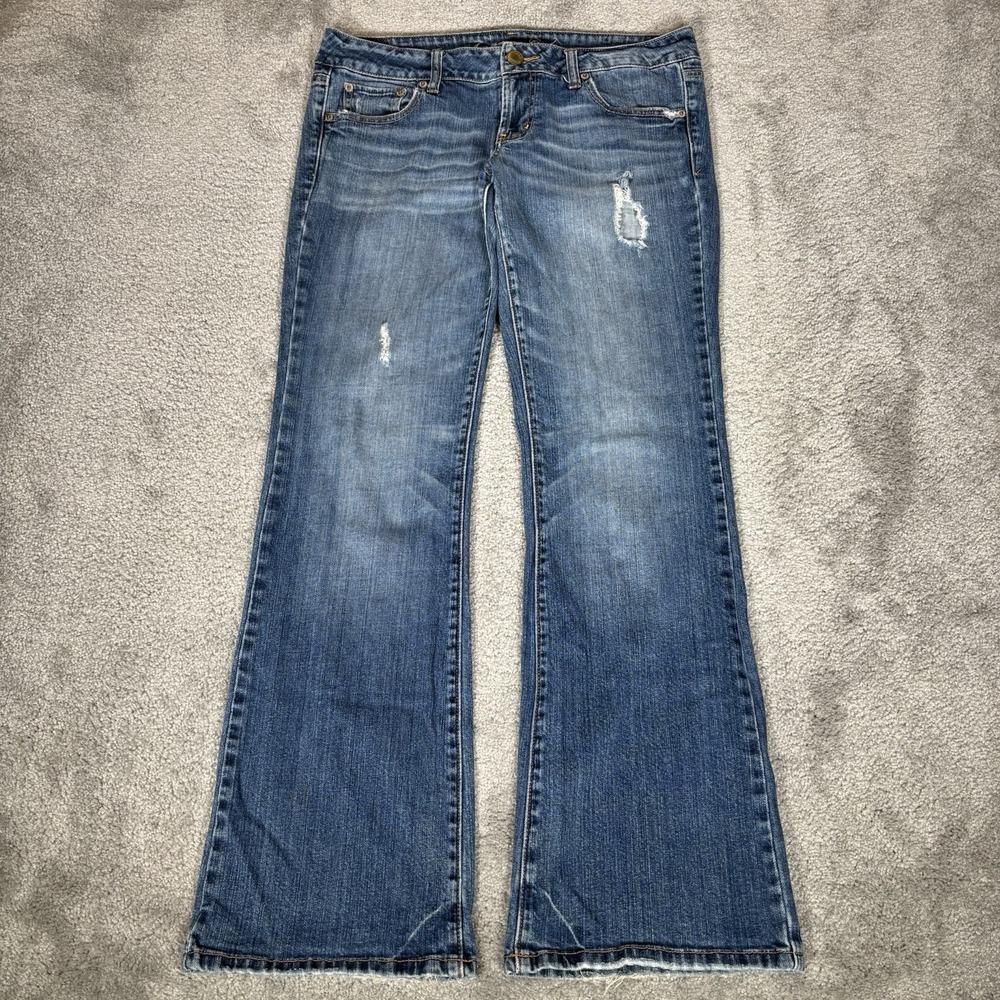 Vintage American Eagle Jeans Womens 10 Favorite Boyfriend Flared Blue Denim Y2K